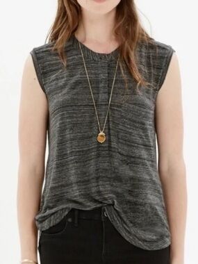 Madewell Gray Heather Sleeveless Tank